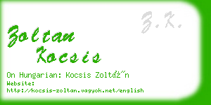 zoltan kocsis business card